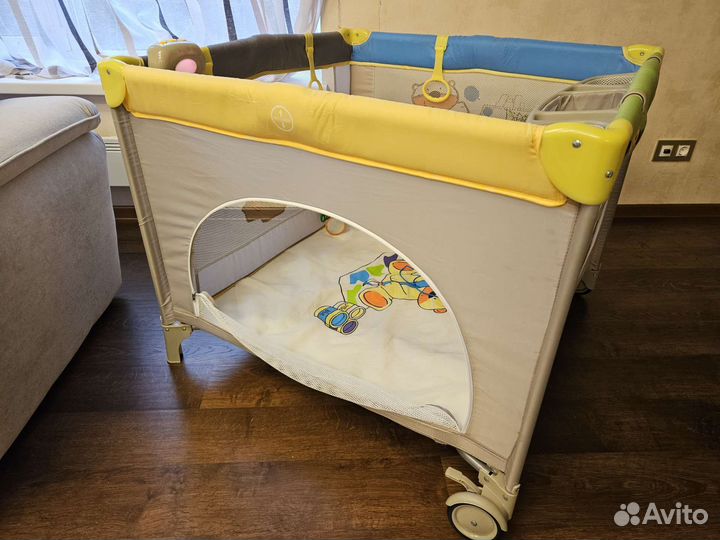 Манеж Noony с вибрацией, музыкой, светом, корзиной