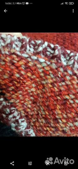 Шарф палантин вязаный