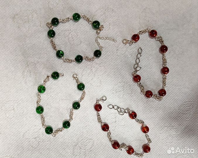 Браслет с янтарем