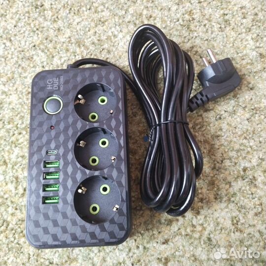 Сетевой фильтр удлинитель с usb и type c