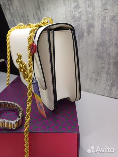 Сумка белая tory burch