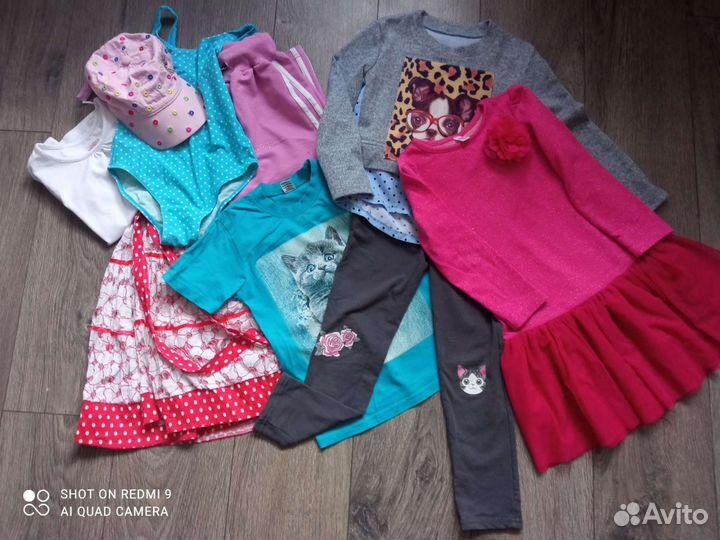 Вещи пакетом на девочку рост 110-116