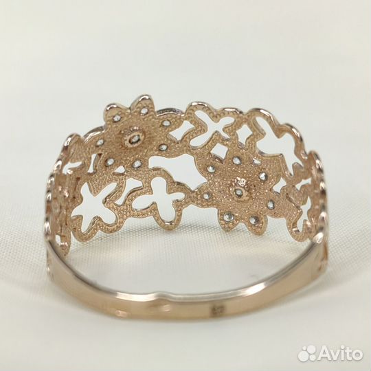 Кольцо золото 585 проба размер 19.4 № 070107