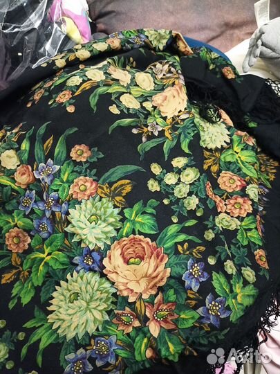 Лунный свет Павловопосадский платок шаль СССР