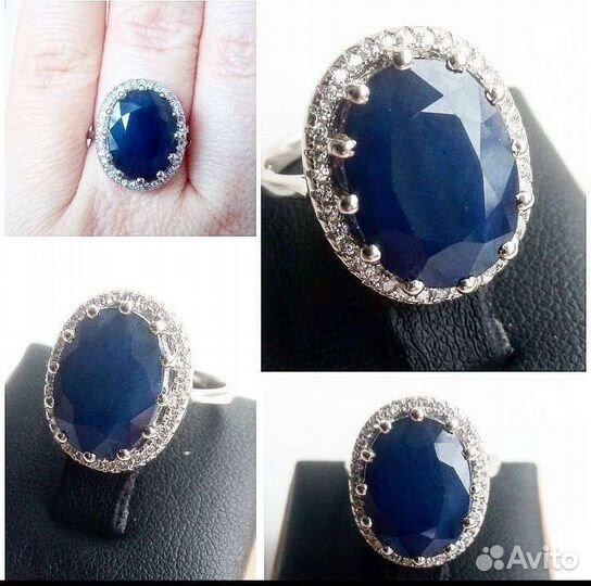 Серебряное кольцо с сапфиром