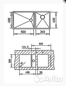 Мойка teka Linea 500*400, арт. 88171