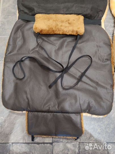 Меховая накидка на автокресло