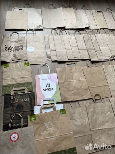 Крафтовые пакеты с ручками