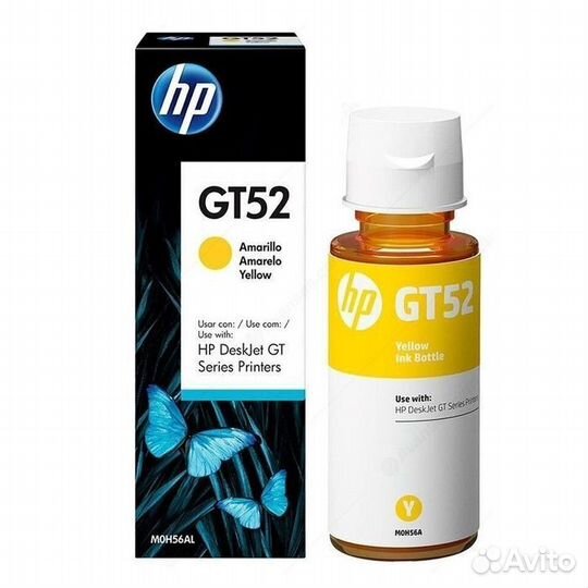 Чернила для картриджа HP GT-52 M0H56AE Yellow
