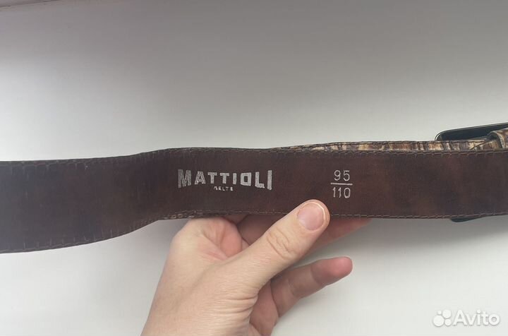 Ремень натуральный кожаный италия Mattoili