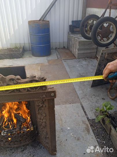 Чугунная печь камин