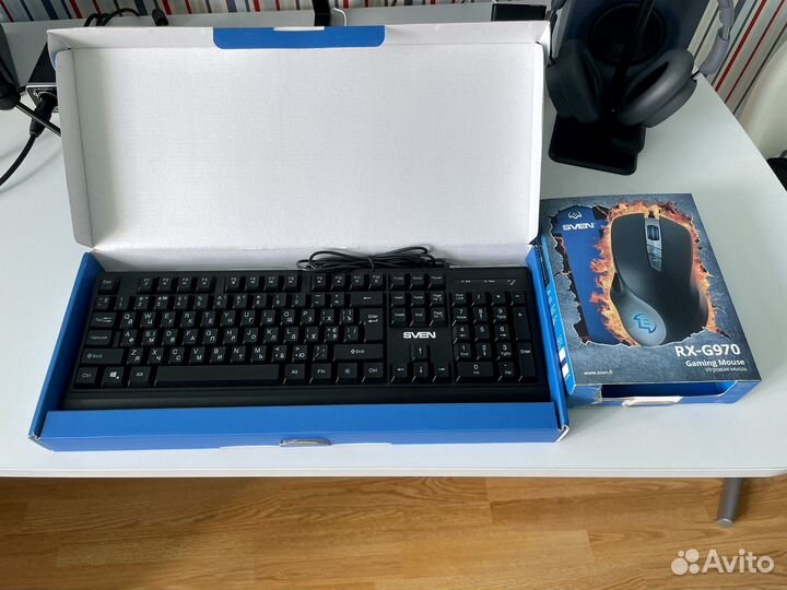 Клавиатура и мышь Sven (комплект новый)