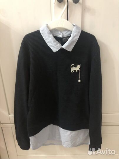 Блузка из хлопка школьная