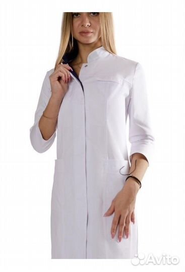 Медицинский халат на кнопках