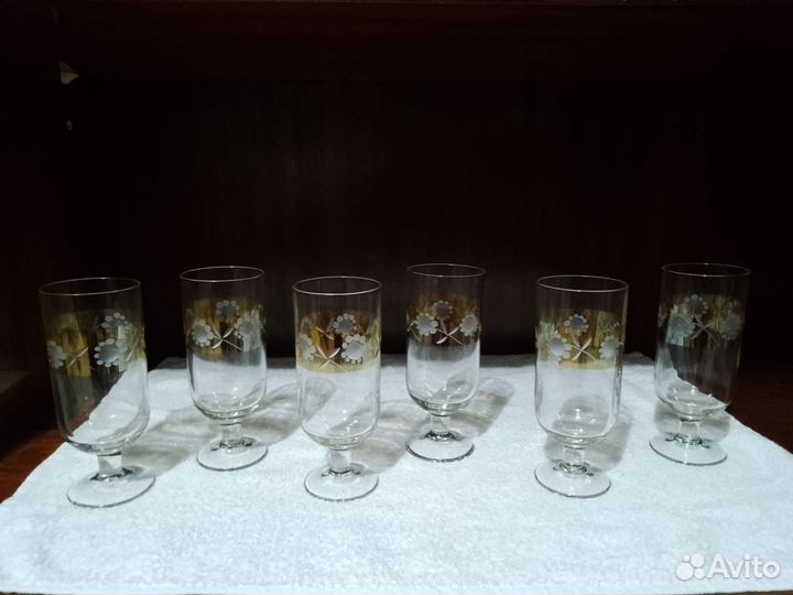 Фужеры хрустальные СССР цветные