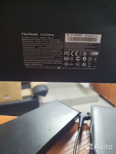 Монитор Viewsonic VX2258wm 21,5 дюймов