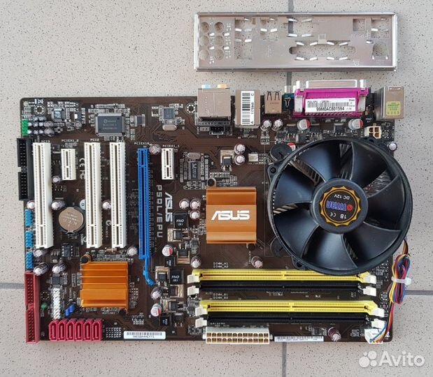 Материнская плата asus P5QL (P43) + проц E7500