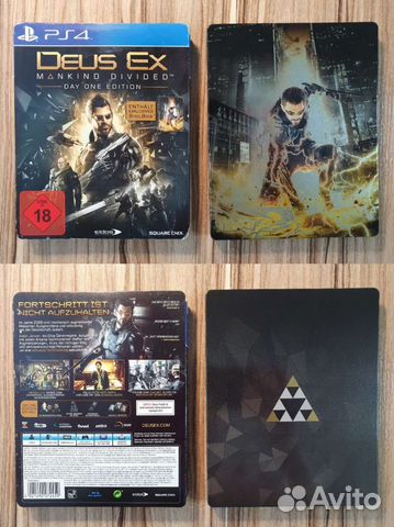 PS4 Deus Ex Mankind Divided Steelbook. Лицензия