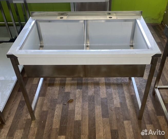 Ванна моечная двойная 115х70