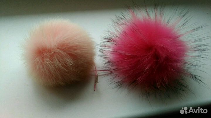 Помпоны из натурального меха