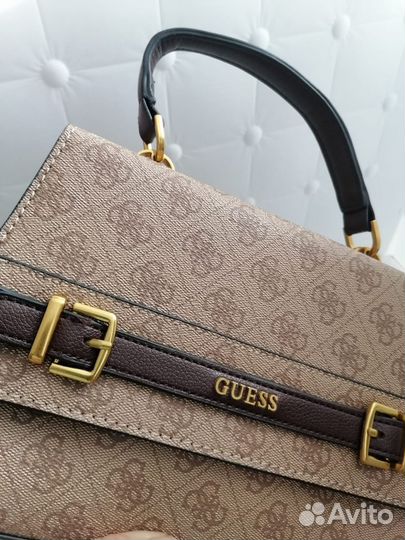 Женская сумка Guess Lux новая бежевая