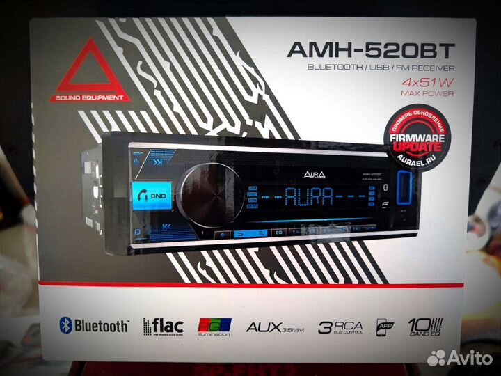 Автомагнитола Aura AMH-520BT Новая