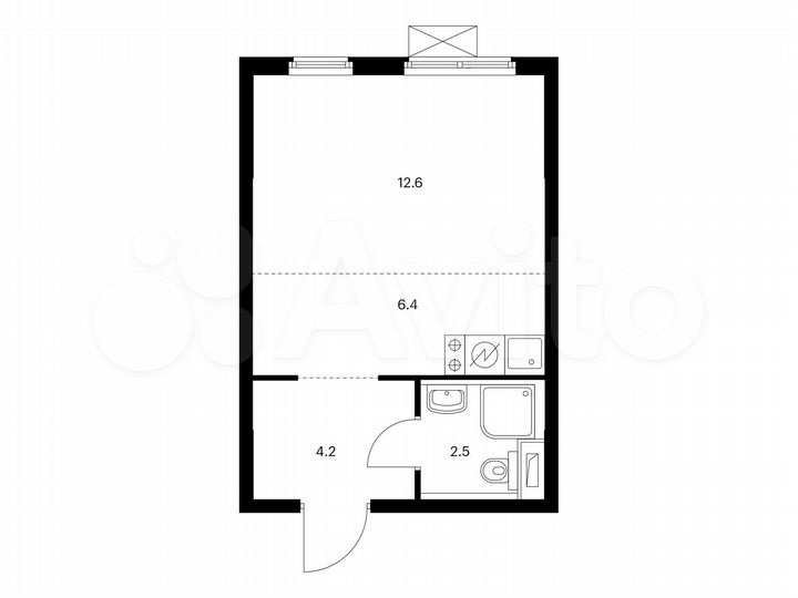 Квартира-студия, 25,7 м², 16/17 эт.