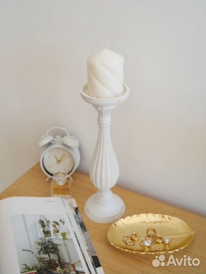 Подсвечник IKEA деревянный в скандинавском стиле