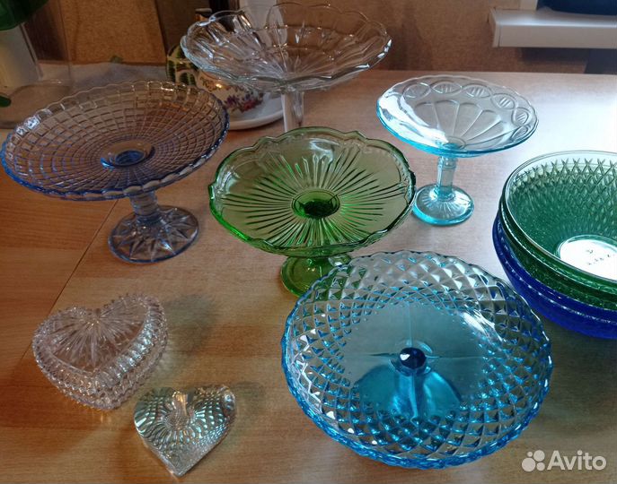 Ваза цветное стекло СССР