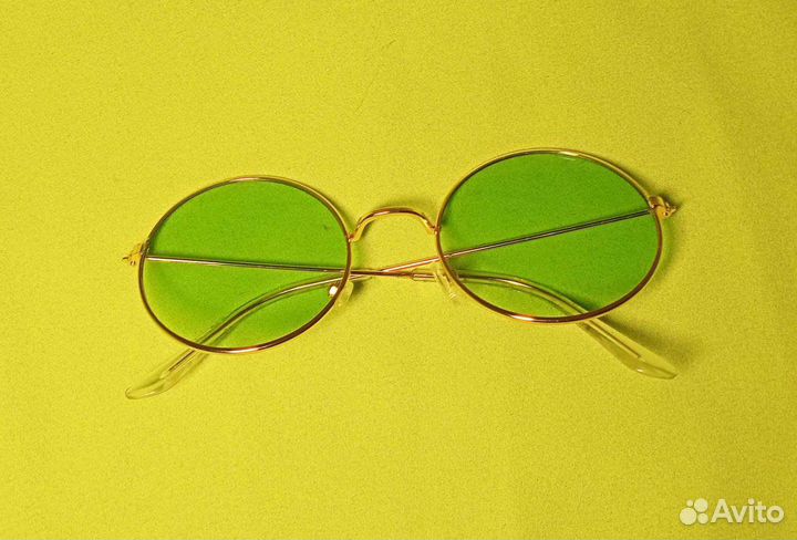 Очки, зеленые стекла