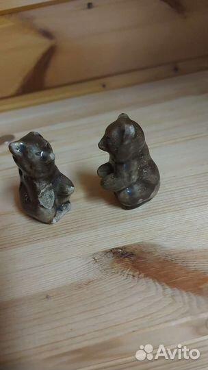 Винтаж фарфоровая СССР статуэтка мини медвежонок