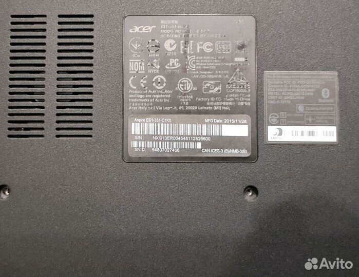 Ноутбук Aspire ES1-331-C1K0 продам
