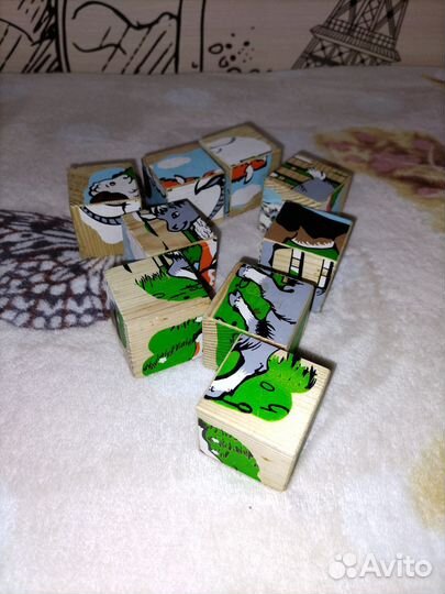 Кубики деревянные