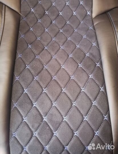 Чехлы на Митцубиши Лансер Х нить синяя