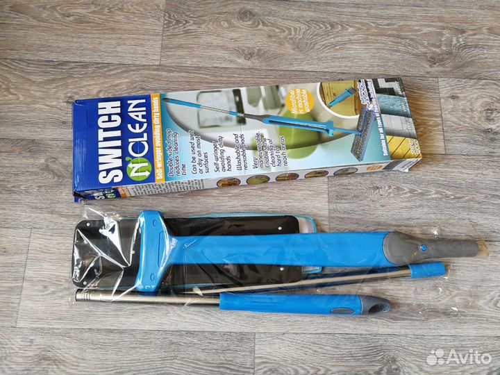 Швабра с автоотжимом и двухсторонними насадками