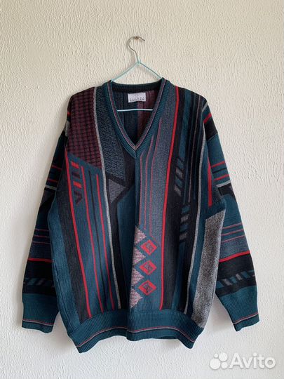 Свитер винтаж этнический шерсть coogi type y2k