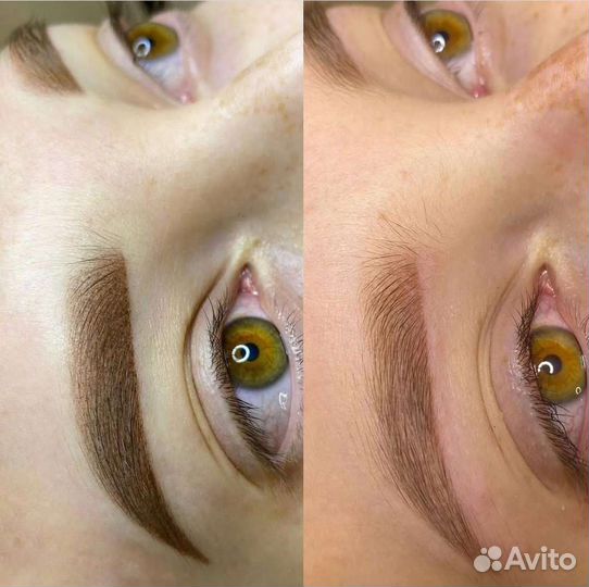 Перманентный макияж Пудровые брови Татуаж