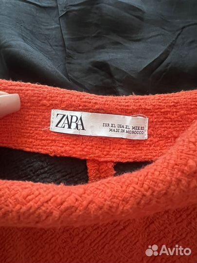 Твидовый костюм Zara жакет с юбкой