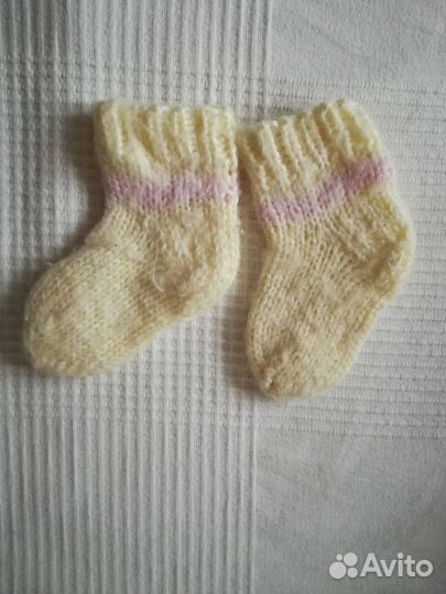 Шерстяные носки детские вязаные разные размеры