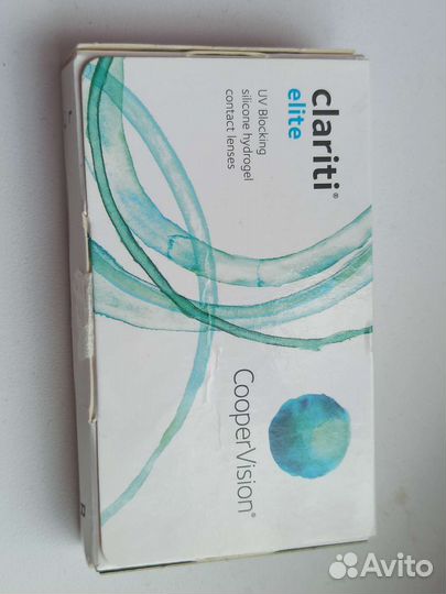 6шт Линзы coopervision clariti elite -1.25 новые