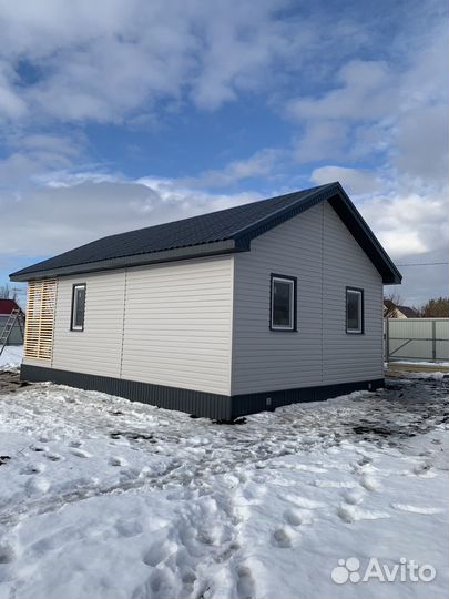 Жилой Каркасный дом 6 на 9 с террасой