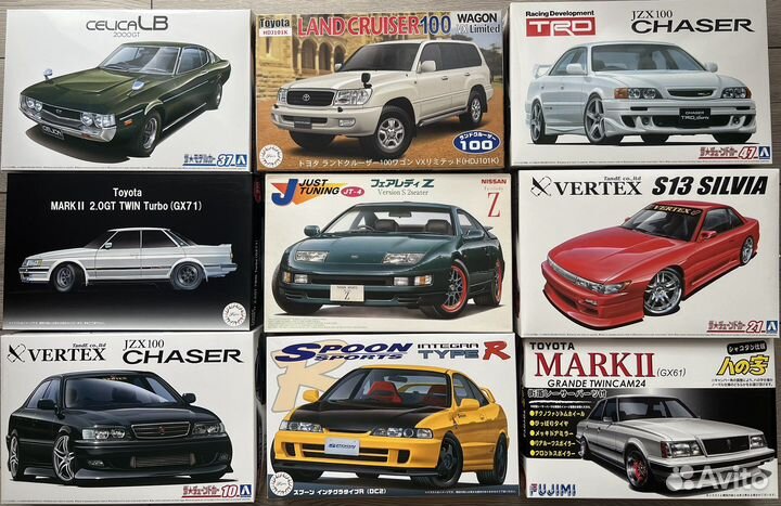 Японские сборные модели Tamiya, Aoshima,Fujimi