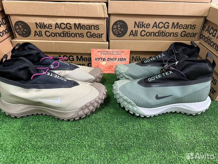 Nike acg mountain fly gore tex clay green khaki