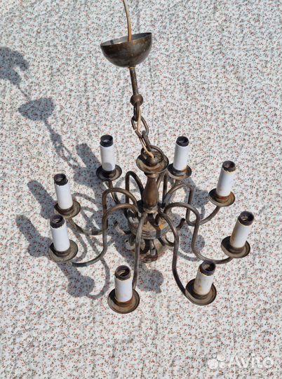 Люстра латунь время СССР.Производство Польша