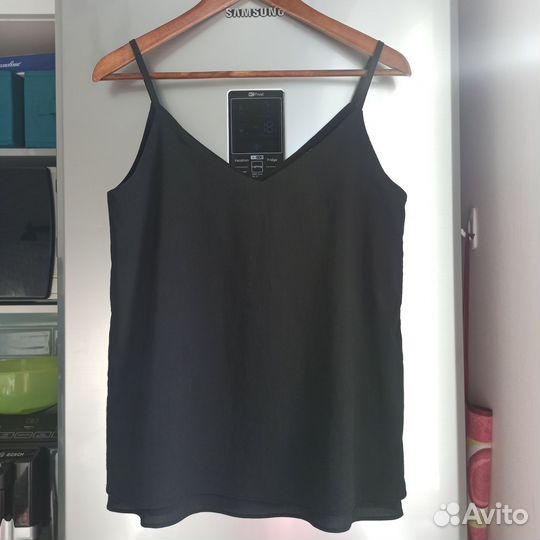 Топ женский чёрный 46 М на лямках/ бретелях