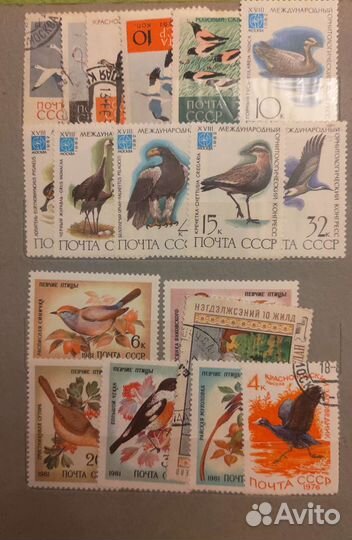 Марки флора и фауна 1960-1980 193шт