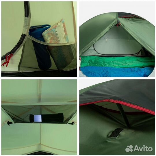 Палатка 2х местная 2 слоя 2 входа
