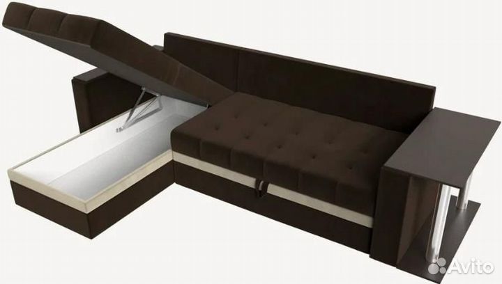 Диван угловой Атланта М левый угол, микровельвет