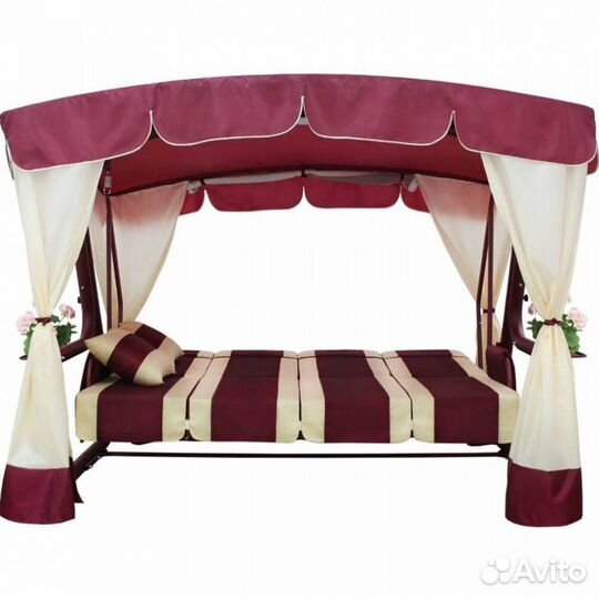 Садовые качели эдем люкс, бордо