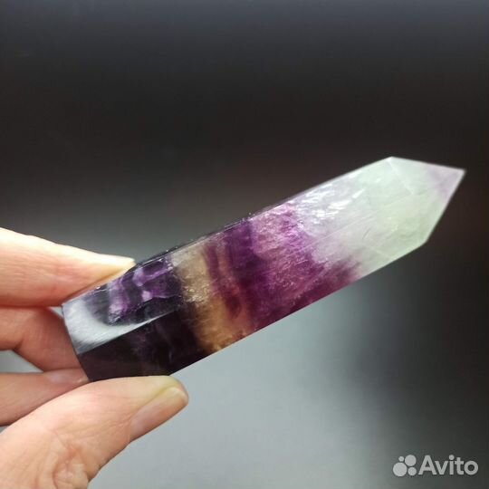 Флюорит арбузный, кристалл 87 мм